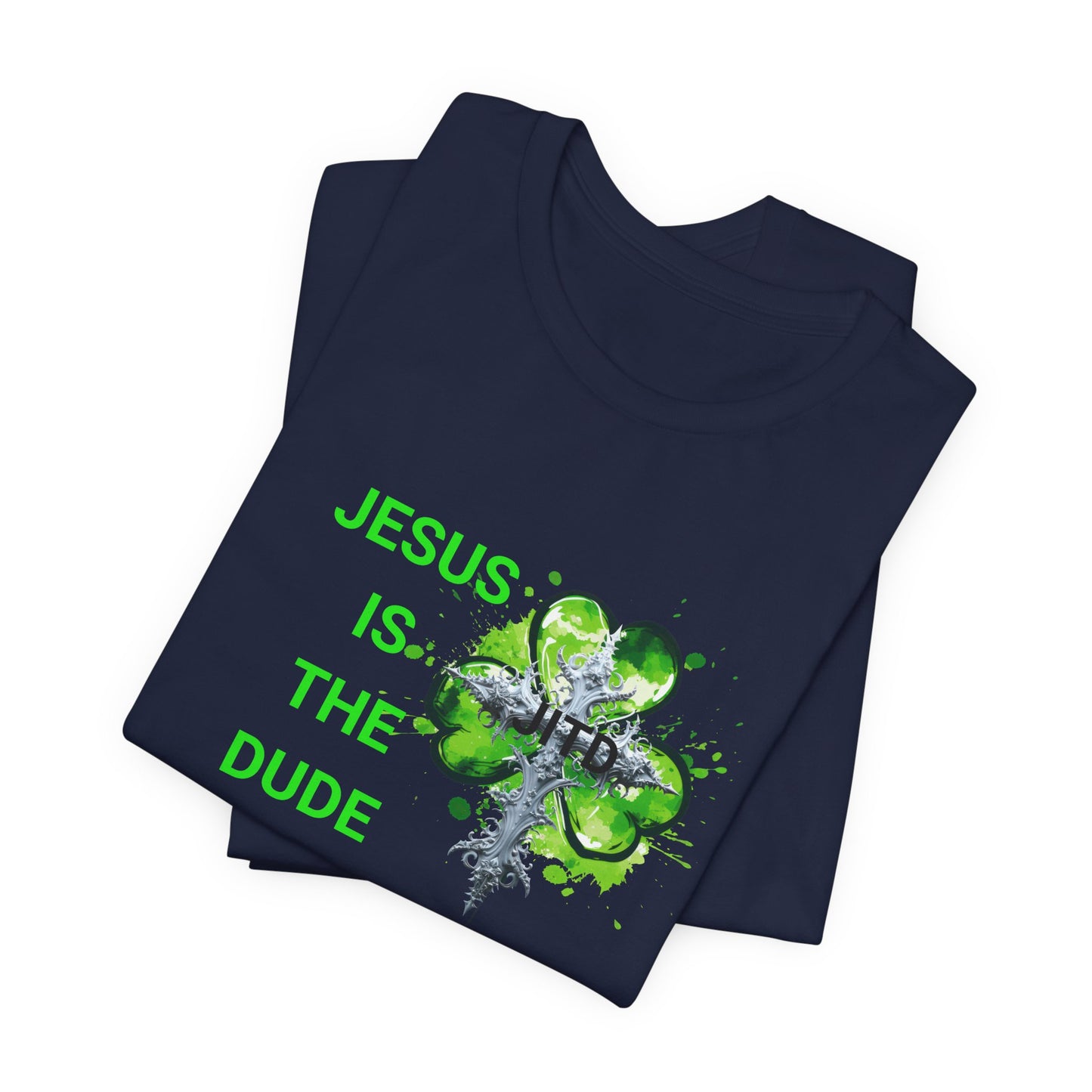 JITD GREEN HEART CROSS TEE