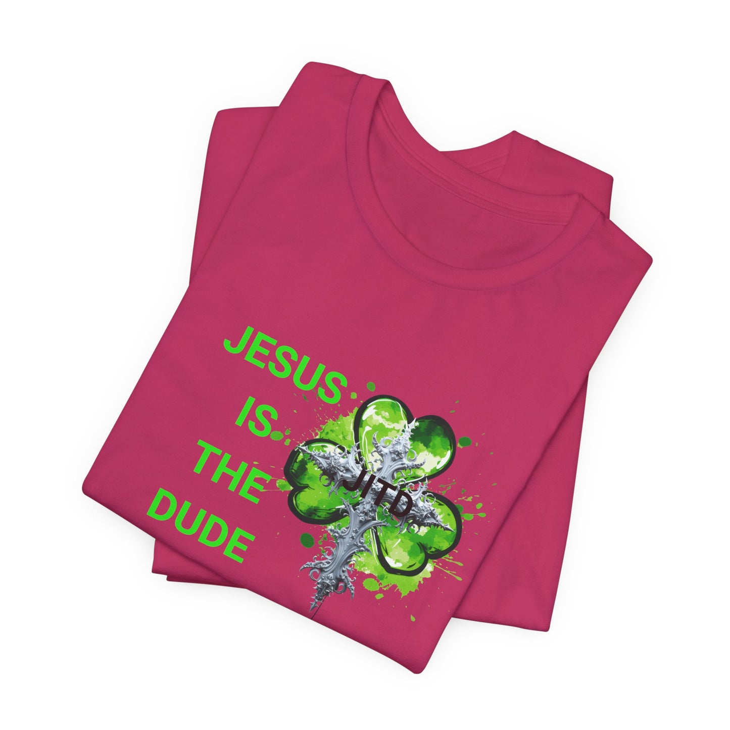 JITD GREEN HEART CROSS TEE