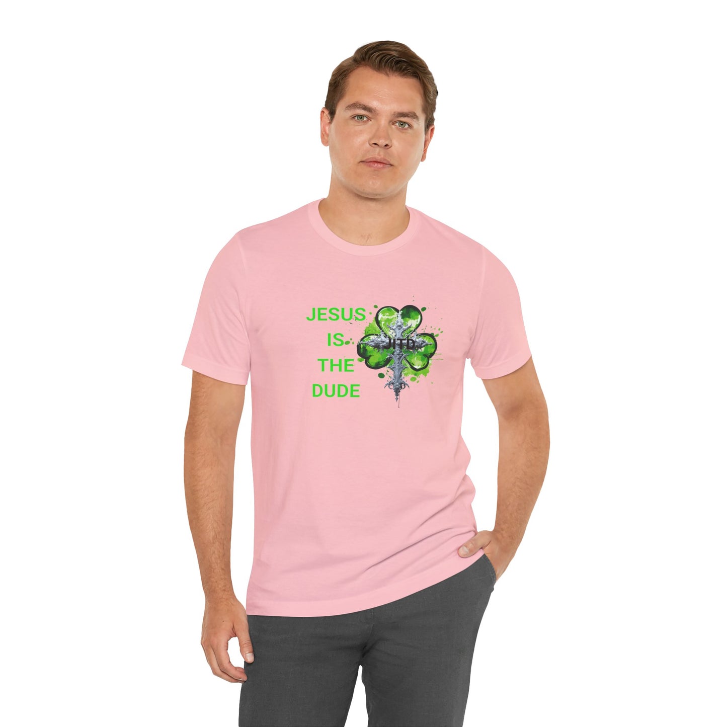 JITD GREEN HEART CROSS TEE