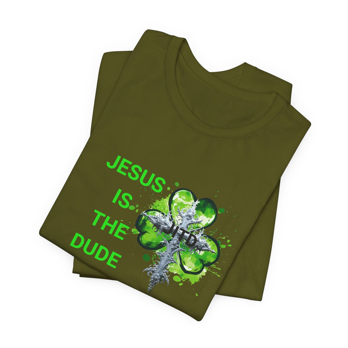 JITD GREEN HEART CROSS TEE