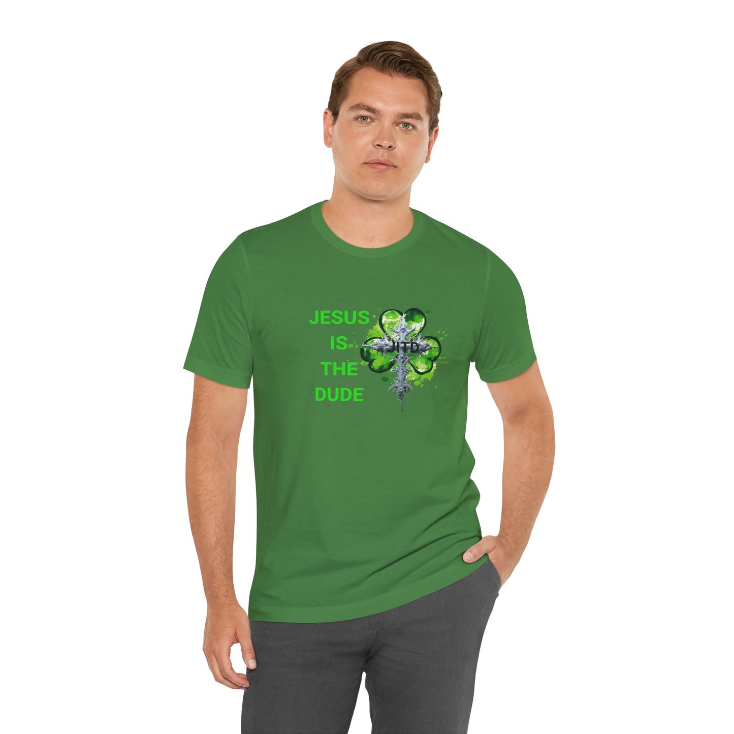 JITD GREEN HEART CROSS TEE
