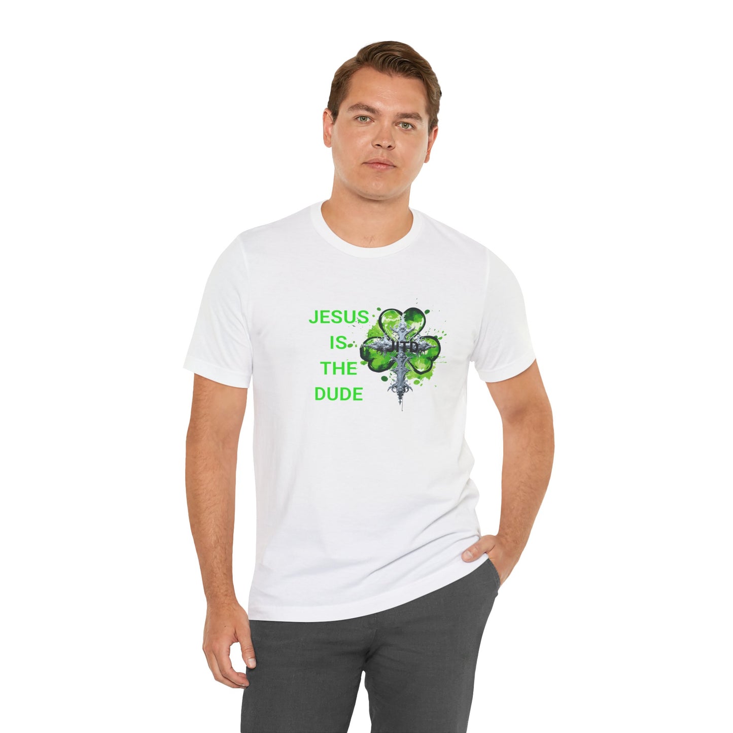 JITD GREEN HEART CROSS TEE