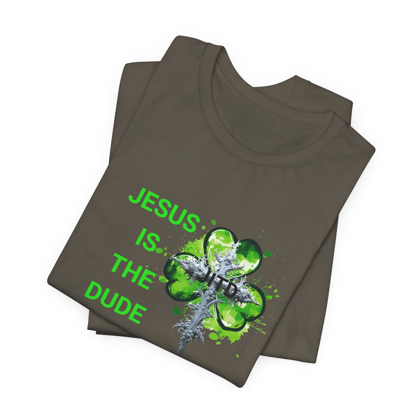JITD GREEN HEART CROSS TEE